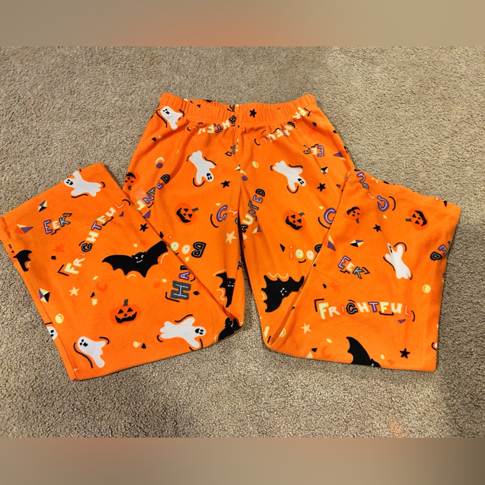 Spooky Kids Pajama Bottoms - Orange